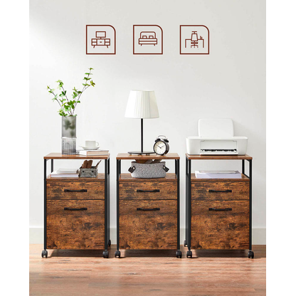 Artikelbild 6 für VASAGLE Rollcontainer braun 2 Auszüge 42,0 x 44,0 x 66,5 cm, Artikelnummer 262968