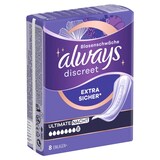 Artikelbild 1 für always Inkontinenzeinlagen discreet Extra Sicher Ultimate Nacht für Slip, 8 St., Artikelnummer 273858
