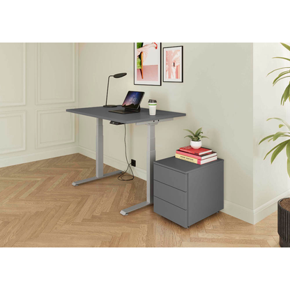 Artikelbild 4 für BaseLite elektrisch höhenverstellbarer Schreibtisch grafit rechteckig, T-Fuß-Gestell silber 180,0 x 80,0 cm, Artikelnummer 271058