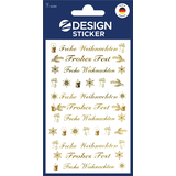 Artikelbild 1 für AVERY Zweckform Aufkleber Frohe Weihnachten, gold, 9 Etiketten, Artikelnummer 723738