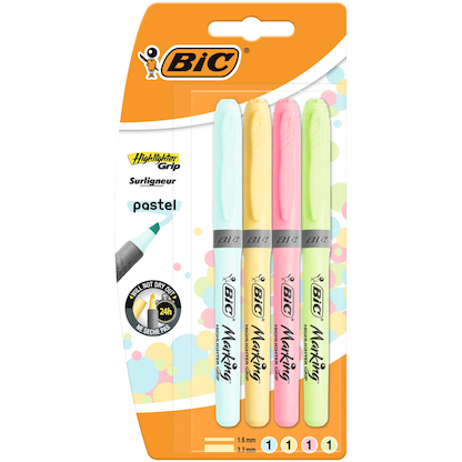 Artikelbild 7 für BIC Highlighter Grip Pastel Textmarker farbsortiert, 4 St., Artikelnummer 856272