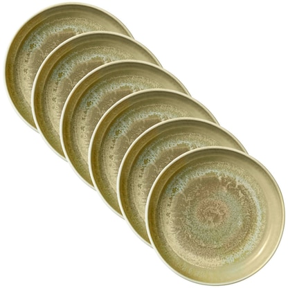 Artikelbild für 6 HEART & SOUL Suppenteller Perfect Match Thyme hellgrün 21,0 cm, Artikelnummer 109567