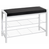 Artikelbild 1 für HAKU Möbel Schuhbank 54343 weiß, schwarz Metall 75,0 cm, Artikelnummer 296869