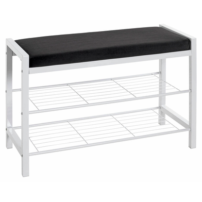 Artikelbild für HAKU Möbel Schuhbank 54343 weiß, schwarz Metall 75,0 cm, Artikelnummer 296869