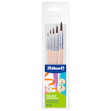 Artikelbild 1 für Pelikan Starter-Set Haarpinsel Größe 2, 6, 8, 10, 12, 5-teilig, Artikelnummer 574238