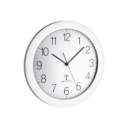 Artikelbild 8 für TFA® Funkwanduhr 60.3512.02 weiß silber Kunststoff, Ø 30,2 cm, Artikelnummer 887683