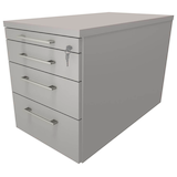 Artikelbild 1 für fm Sidney Rollcontainer lichtgrau 4 Auszüge 43,4 x 80,0 x 54,0 cm, Artikelnummer 137673