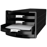 Artikelbild 1 für HAN Schubladenbox IMPULS schwarz 1013-13, DIN A4 mit 4 Schubladen, Artikelnummer 747987