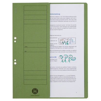 Artikelbild 3 für Ösenhefter Karton grün DIN A4, halber Deckel, 20 St., Artikelnummer 232033