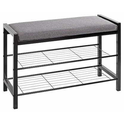 Artikelbild 1 für HAKU Möbel Schuhbank 54544 schwarz, grau Metall 75,0 cm, Artikelnummer 296887