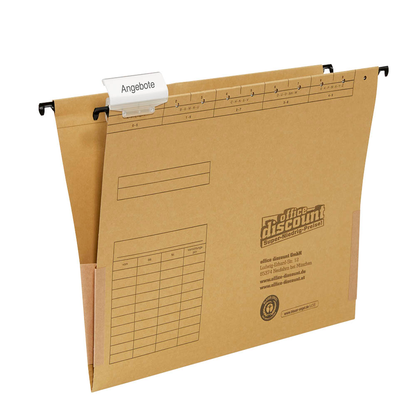 Artikelbild 2 für AKTION: 50 office discount Hängetaschen naturbraun + GRATIS office discount Zettelbox, Artikelnummer 532471