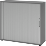 Artikelbild 1 für HAMMERBACHER Mirakel Rollladenschrank grafit, silber 2 Fachböden 120,0 x 40,0 x 110,0 cm, Artikelnummer 999882