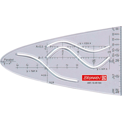 Artikelbild für BRUNNEN Parabelschablone transparent, Artikelnummer 925192