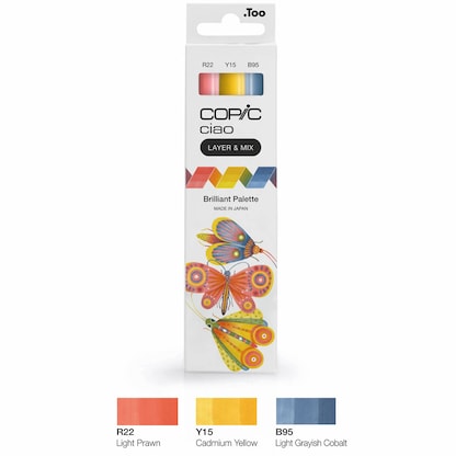 Artikelbild für COPIC® Ciao Brilliant Palette Layoutmarker-Set farbsortiert 1,0 + 6,0 mm, 3 St., Artikelnummer 361426