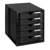 Artikelbild 1 für HAN Schubladenbox System-Box schwarz 1450-13, DIN A4 mit 5 Schubladen, Artikelnummer 359000