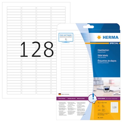 Artikelbild 8 für 3.200 HERMA Dia-Etiketten 5071 weiß, Artikelnummer 800641