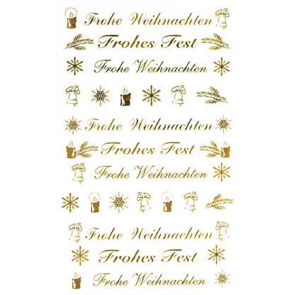 Artikelbild 2 für AVERY Zweckform Aufkleber Frohe Weihnachten, gold, 9 Etiketten, Artikelnummer 723738