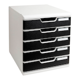 Artikelbild 1 für Exacompta Schubladenbox Modulo schwarz 301014D, DIN A4 mit 5 Schubladen, Artikelnummer 667612