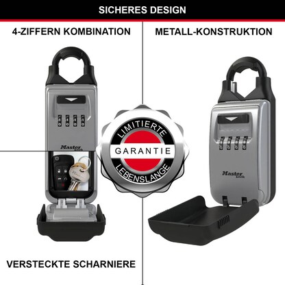 Artikelbild 5 für Master Lock® 5420EURD Schlüsseltresor silber Zahlenschloss, Artikelnummer 727721