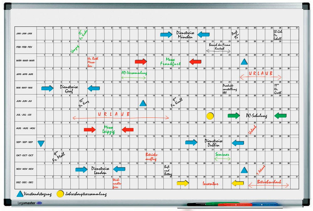Bi-Office Magnetischer Jahresplaner Maya, Abwischbar, Inklusive Marker Und Magneten, Plantafel, Planungstafel, 90 x 60 cm Bi-Office Magnetischer Jahresplaner Maya, Abwischbar, Inklusive Marker Und Magneten, Plantafel, Planungstafel, 90 x 60 cm