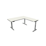 Artikelbild 1 für Kerkmann Move 3 Premium elektrisch höhenverstellbarer Schreibtisch weiß L-Form, T-Fuß-Gestell silber 180,0 x 180,0 cm, Artikelnummer 174124