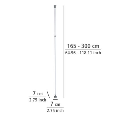 Artikelbild 2 für WENKO Herkules Teleskopstange für Garderobensystem weiß, grau 7,5 x 7,5 x 165,0 - 300,0 cm, Artikelnummer 665087