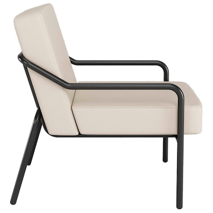 Artikelbild 2 für medso powered by PAPERFLOW Sessel MEDSO M creme schwarz Kunstleder, 1 St., Artikelnummer 522076