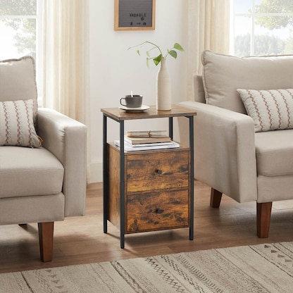 Artikelbild 7 für VASAGLE Nachttisch braun 38,0 x 28,0 x 60,0 cm, Artikelnummer 438449