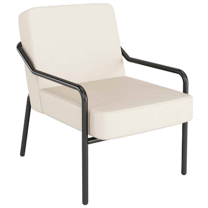 Artikelbild für medso powered by PAPERFLOW Sessel MEDSO M creme schwarz Kunstleder, 1 St., Artikelnummer 522076