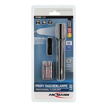 Artikelbild 8 für ANSMANN FUTURE T150 LED Taschenlampe schwarz 15,4 cm, 5.000 Lux, 150 Lumen, 3 W, Artikelnummer 361497
