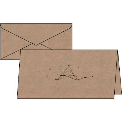 Artikelbild für 10 SIGEL Weihnachtskarten Christmas Tree DIN lang, Artikelnummer 737033