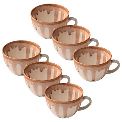 Artikelbild 2 für 6 HEART & SOUL Kaffeetassen Perfect Match Oyster braun 0,34 l, Artikelnummer 107027