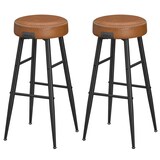 Artikelbild 1 für 2 VASAGLE Barhocker LBC090K01 braun Kunstleder, Artikelnummer 261239