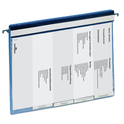 Artikelbild 7 für 5 DURABLE Personalhefter Kunststoff blau 5 x kaufmännische Heftung, Artikelnummer 933739