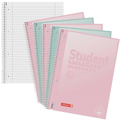 Artikelbild 4 für AKTION: BRUNNEN Collegeblöcke Student Pastell Lineatur 27 liniert DIN A4 Innen- und Außenrand, 5 Blöcke + GRATIS HARIBO Goldbären 100 g, Artikelnummer 714002