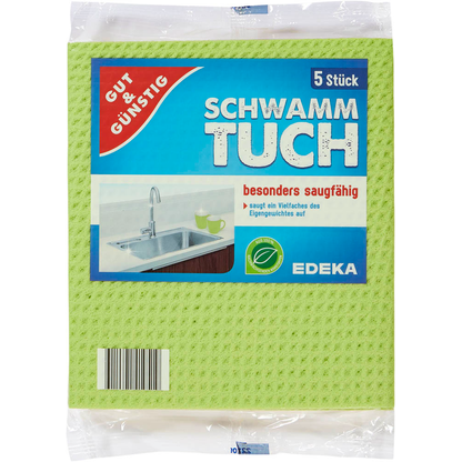 Artikelbild 1 für GUT&GÜNSTIG Schwammtücher Naturfaser, 5 St., Artikelnummer 729891