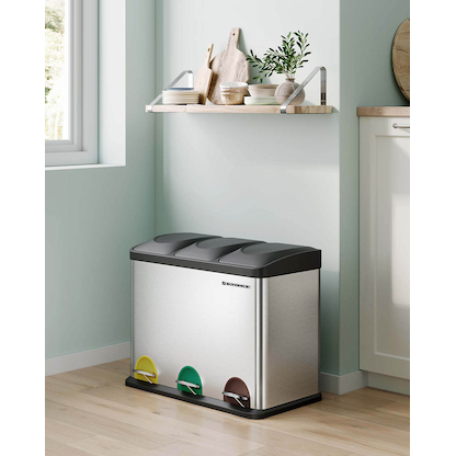 Artikelbild 5 für SONGMICS Mülltrenner 3 x 15,0 l edelstahl, Artikelnummer 262897