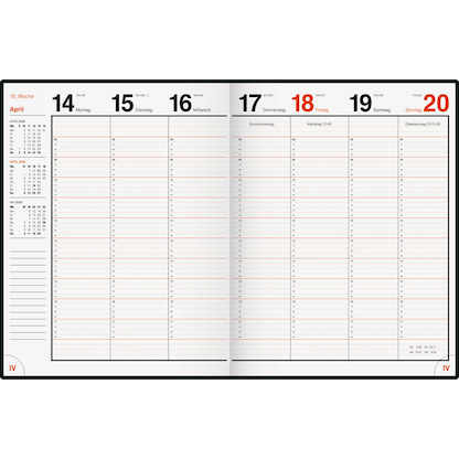 Artikelbild 3 für rido idé Buchkalender magnum 2026 schwarz, Artikelnummer 594851