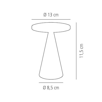 Artikelbild 7 für APS CONE MINI LED-Akku-Tischleuchte gold 2,0 W, Artikelnummer 651389