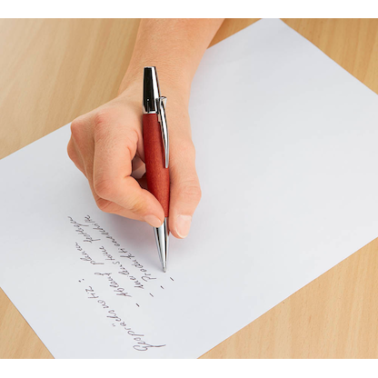 Artikelbild 3 für FABER-CASTELL Kugelschreiber e-motion Birnbaum rot/braun, Schreibfarbe: schwarz, 1 St., Artikelnummer 408570