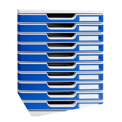 Artikelbild 2 für Exacompta Schubladenbox Modulo blau 302003D, DIN A4 mit 10 Schubladen, Artikelnummer 667269