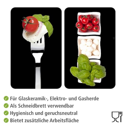 Artikelbild 4 für WENKO Herdabdeckplatten Caprese schwarz, 2 St., Artikelnummer 532277