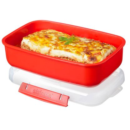 Artikelbild 2 für sistema® Mikrowellendose rot 1,25 l, 1 St., Artikelnummer 593174