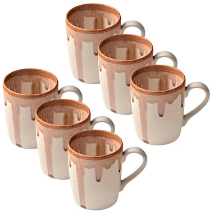 Artikelbild 4 für 6 HEART & SOUL Kaffeebecher Perfect Match Oyster braun 0,25 l, Artikelnummer 107389