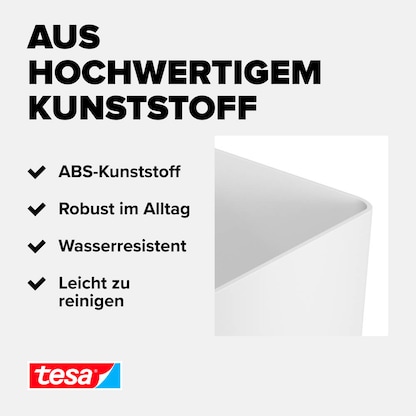 Artikelbild 4 für tesa Küchenutensilienhalter weiß, Einzeladapter, Box, tesa® Power.Kit Adapter, tesa® Klebeapplikator, Anleitung, Wasserwaage, Rändelmutter, Artikelnummer 554996