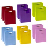 Artikelbild 1 für 12 TSI Geschenktüten TRENDFARBEN dunkelrot, lia, grün, hellblau, gelb, rosa 18,0 x 23,0 cm, Artikelnummer 651629