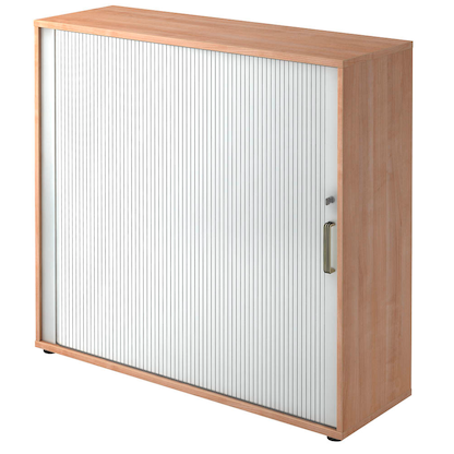 Artikelbild 24 für HAMMERBACHER 1733S Rollladenschrank nussbaum, silber 2 Fachböden 120,0 x 40,0 x 110,0 cm, Artikelnummer 861827