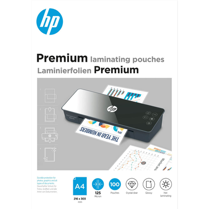 Artikelbild 2 für 100 HP Premium Laminierfolien glänzend für A4 125 micron, Artikelnummer 423562