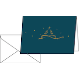 Artikelbild 1 für 10 SIGEL Weihnachtskarten Christmas Tree petrol DIN A6, Artikelnummer 737062