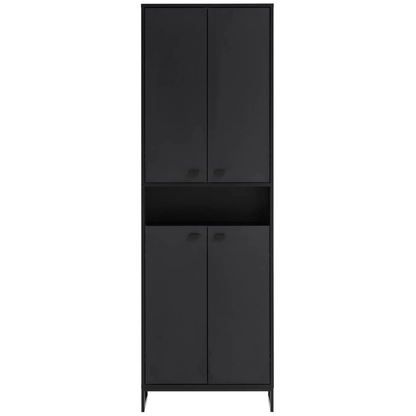 Artikelbild 6 für MÖBELPARTNER Schuhschrank Janne, 701784 schwarz 2 Fachböden 60,2 x 33,1 x 185,5 cm, Artikelnummer 786051